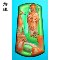 山水观音精雕图(SGF-017)