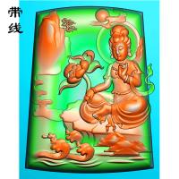 山水观音精雕图(SGF-031)