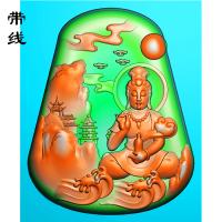 山水观音精雕图(SGF-043)