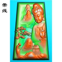 山水观音精雕图(SGF-049)