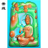 山水观音挂件精雕图(SGF-061)