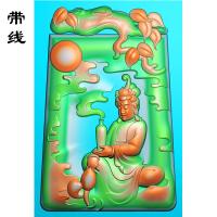 山水观音挂件精雕图(SGF-062)