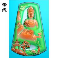 山水观音挂件精雕图(SGF-076)