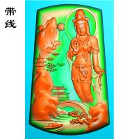 山水观音挂件精雕图(SGF-087)