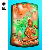 山水观音挂件精雕图(SGF-093)