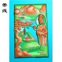 山水观音挂件精雕图(SGF-104)