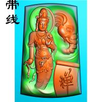 普贤菩萨观音精雕图(PXF-024)