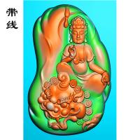 随形文殊观音精雕图(WSP-016)