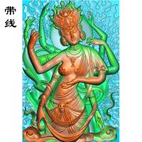 千手观音八臂观音精雕图(DGY-009)