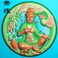 圆牌凤凰如鱼得水观音精雕图(CGY-003)