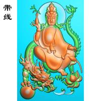坐龙莲花观音精雕图(YGY-031)