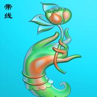 佛手捏莲花精雕图有线(FS-007)
