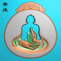 仿古镂空佛手精雕图(FS-009)