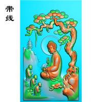 山水如来佛像精雕图(LFX-002