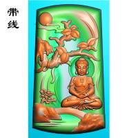 坐佛像精雕图(LFX-007