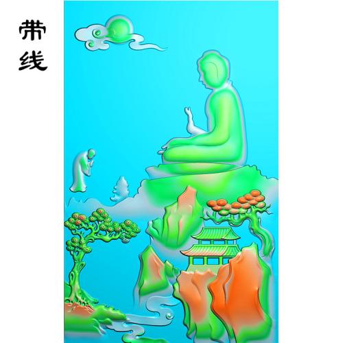 拜佛像精雕图(LFX-001