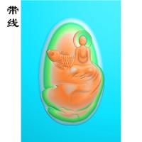 鱼悟道佛像精雕图有线(DFX-041