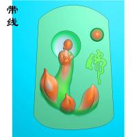 莲花悟道佛像精雕图(DFX-045