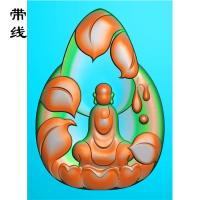 叶子悟道佛像精雕图(DFX-063