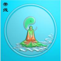 悟道达摩佛像精雕图有线(DFX-067