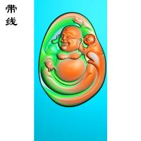椭圆弥勒佛精雕图(MLF-019