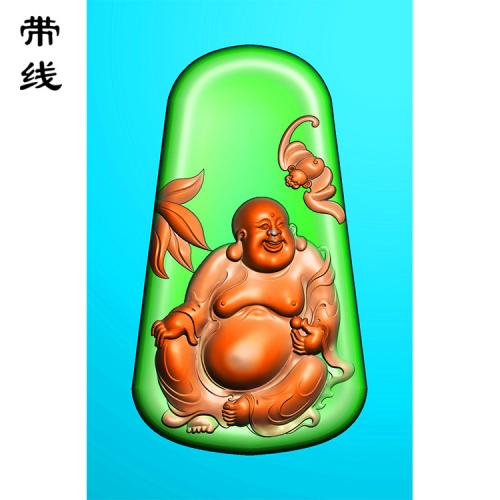 梯形弥勒佛精雕图(MLF-066