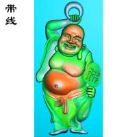 大肚弥勒佛精雕图有线(MLF-078