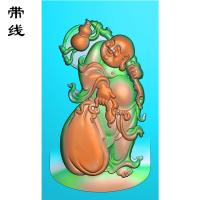 葫芦弥勒佛精雕图(MLF-163