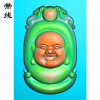 玉雕挂件喜佛弥勒佛精雕图(MLF-182