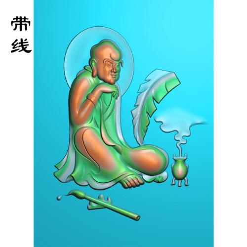 坐达摩精雕图(DF-006)