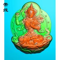 藏佛挂件精雕图(ZF-004)