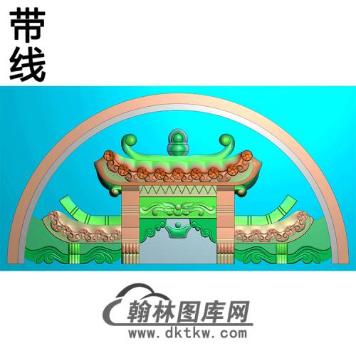 墓碑瓦片墓碑瓦沟精雕图（MBBT-0101）