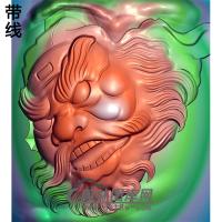 钟馗头像挂件精雕图（ZK-035)