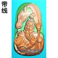 马头关公精雕图(CG-085)
