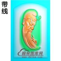 侧脸关公精雕图(CG-100)