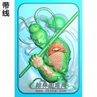46牌孙悟空挂件精雕图（CS-111)