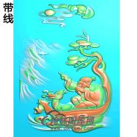 福禄寿挂件精雕图（CS-120)