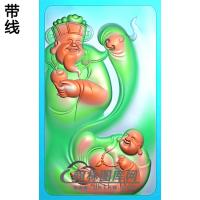 弥勒财神精雕图（CS-048)