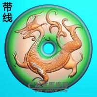 青龙平安扣精雕图(PAK-115)