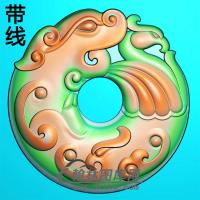 仿古龙凤平安扣精雕图(PAK-135)