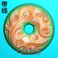 祥云平安扣精雕图(PAK-138)