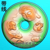 佛祖平安扣精雕图(PAK-148)