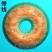 祥云平安扣精雕图(PAK-187)