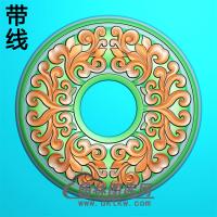 草花平安扣精雕图(PAK-252)