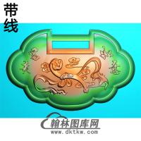 富贵如意长命锁精雕图(CMS-143)