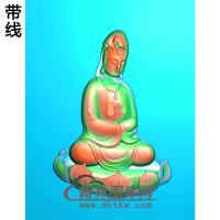 侧坐观音菩萨精品挂件精雕图（ZGY-174)