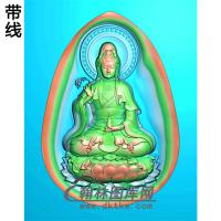 蛋形柳叶观音菩萨精品挂件精雕图（ZGY-151)