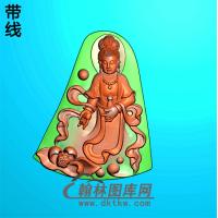 扫描观音菩萨精品挂件精雕图（ZGY-189)