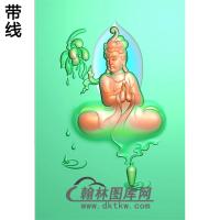 滴水净瓶观音挂件精雕图（ZGY-317)