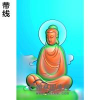 侧身观音挂件精雕图（ZGY-221)